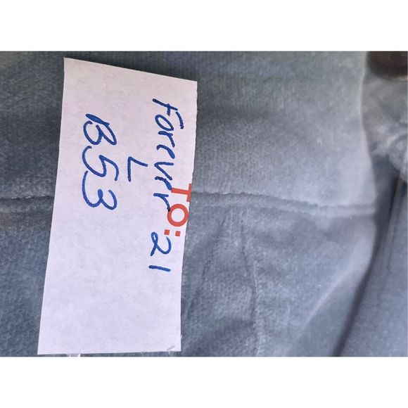 Forever 21 Jacket Sherpa Lined Women Large Blue Green Velour Trucker - Picture 14 of 14